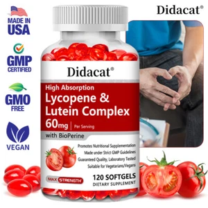 Lycopene & Lutein Complex 60mg per serving 30/60/120 Softgels (Non-GMO) - Picture 1 of 12