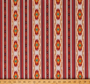 Cotton Southwestern Tucson Striped Cotton Fabric Print by the Yard D463.57 - Picture 1 of 1