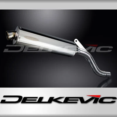 Yamaha XT600E 1990-1995 Delkevic Slip On 18" Oval Stainless Exhaust Muffler Kit - Image 1 of 4