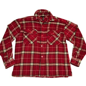 ROT KARIERTES DISTRESSED FLANELL HEMD GR. L HIP HOP HISTORY GRUNGE STREETWEAR HERREN - Bild 1 von 6