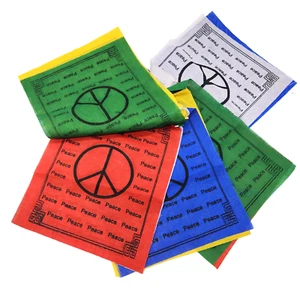 Peace Tibetan Prayer Buddhist Flag - Picture 1 of 7
