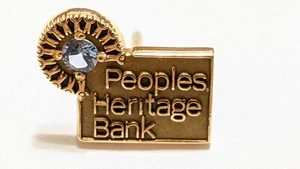 PIN BANCO HERENCIA POPULAR VINTAGE ORO AMARILLO 10K FIRMADO SELLO 1,9+ GRAMOS - Imagen 1 de 11