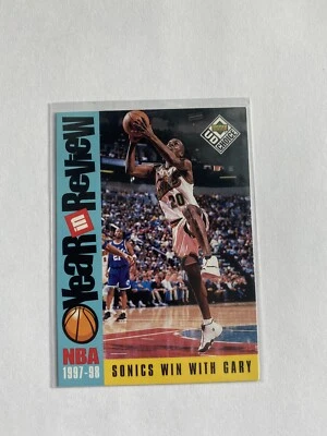  Gary Payton  1998-99 UD Choice Seattle Supersonics Basketball Card #188 YIR - Image 1 of 2