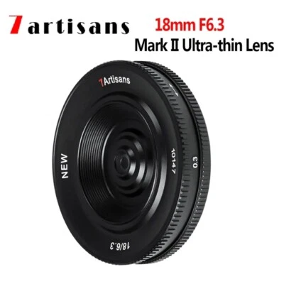 7artisans 18mm F6.3 II Ultra-thin Manual Lens APS-C for Nikon Sony Fujifilm M4/3 - Image 1 of 4