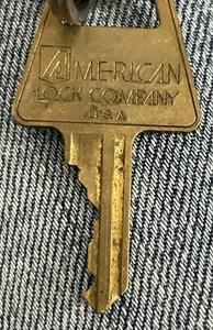 Vintage KEY American Lock Company 38647 Unique Design/ Shape Retro - Picture 1 of 4