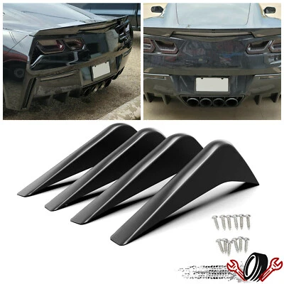 New Rear Bumper Air Diffuser Fin Body Kit For 14-20 Chevrolet Corvette C7 Foto 1 de 4