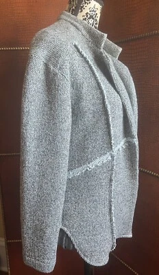 BARNEY’S NY EUC Boho Flowy Soft Gray Relaxed Fit Knit Cardigan Size S/M - Image 1 of 4