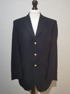DAKS SIGNATURE Blazer Jacket Wool Mens Vintage Size 43 Black Suit RARE EDITION - Picture 1 of 21