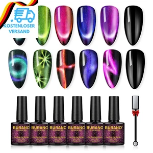 BURANO 9D Cat Eye Gel Nagellack UV Nagellack Magnetisch Set – Magnetischer Nagel - Bild 1 von 12