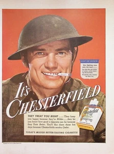 VINTAGE 1940s Print Ad ~ Chesterfield Cigarettes ~ It's Chesterfield - Picture 1 of 1