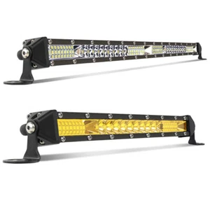 10"20"30"40"50"Slim LED Light Bar Spot Flood Combo Work Offroad SUV Driving ATV - Picture 1 of 32