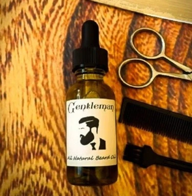 Beard Oil - Organic Mustache and Dry Skin Grooming Balm Hair Care - GENTLEMAN - Image 1 of 4