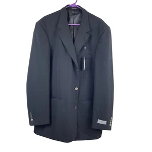 Linea Uomo Men's Black Wool Sport Coat Suit Jacket Sz 46 XLNG NWT - Picture 1 of 8