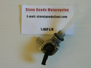PETROL TAP 1/4 BSP BRITISH BSA TRIUMPH TRIALS SCRAMBLES CLASSIC VINTAGE L/H OUT - Picture 1 of 1