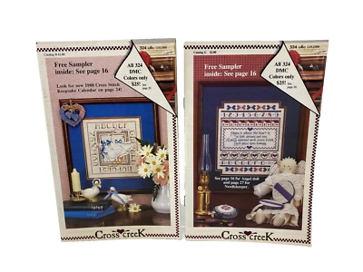 DMC Cross Creek Sampler Booklets Cross Stitch Patterns Lot of 2 1980s - Image 1 of 4
