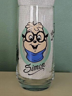 1985 Alvin and the Chipmunks "Simon" винтажное коллекционное стекло - Изображение 1 из 4