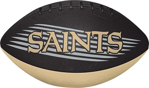 NEW ORLEANS SAINTS NFL Football ball    Rubber Black/Gold (Rawlings) Cover