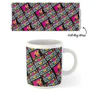 MTV Music Channel - Cassette Pattern Coffee Tea Mug - Licensed - Bild 1 von 1