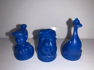 VTG Cereal Premium Flintstones Fred Wilma Dino  Blue Roller Slider Racer 1970 - Picture 1 of 6