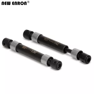 2 pezzi albero di trasmissione centrale anteriore + posteriore in acciaio argento per RC 1/10 cingolato Traxxas TRX4 - Foto 1 di 17