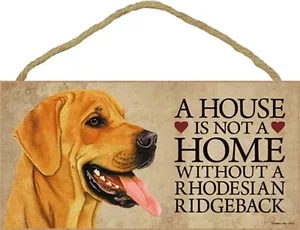 Rhodesian Ridgeback Wood Sign Wall Plaque 5 x 10 + Bonus Coaster - Picture 1 of 2