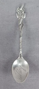 Paye & Baker Engraved Sibley Cattails Sterling Silver Demitasse Spoon Circa 1906 - Picture 1 of 10
