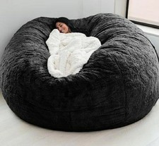 Giant Big Lazy Sofa Cover Microsuede 7ft Bean Bag Living Room Chair Foam New