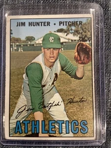 Jim Hunter 1967 Topps Baseball #369 VG Oakland Athletics - Foto 1 di 6