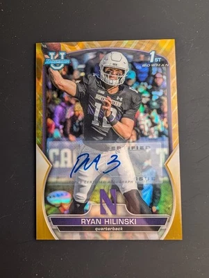 Ryan Hilinski Gold Lava Auto /50 2022 Bowman Chrome U University - Image 1 of 2