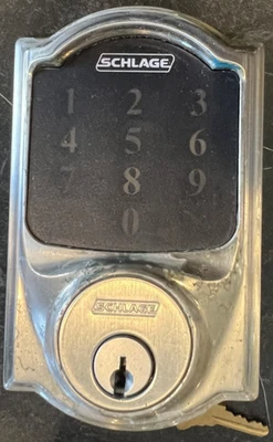 Schlage BE469ZPVCAM619 Camelot Touchscreen Deadbolt Satin Nickel, For Parts Only - Image 1 of 4