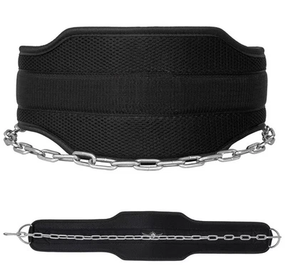 Best Heavy Duty Dipping Belt 15 CM Back Weight Lifting Dip Belt with 92 CM Chain - Image 1 of 4