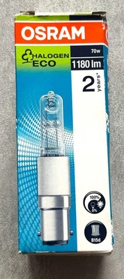 Osram -Halolux Ceram Eco B15d 70Watt 230 Volt klar 76mm  64494 - Bild 1 von 4