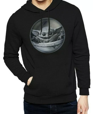 Moletom com capuz Star Wars Mandalorian Baby Yoda (Grogu) em esfera grande NOVO com etiquetas - Imagem 1 de 3