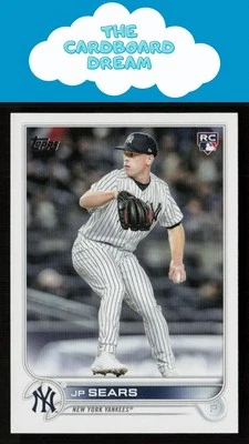 JP Sears 2022 Topps Update #US210 RC Rookie New York Yankees Baseball Card - Image 1 of 2