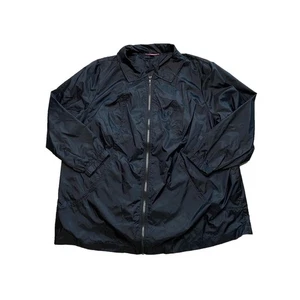 Cortavientos Woman Within XL Negro Ligero Cremallera Completa 1X 100% Nylon - Imagen 1 de 4
