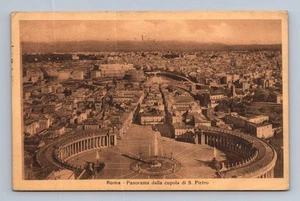 Antica cartolina italiana ROMA Panorama della cupola di San Pietro 1924 - Foto 1 di 2