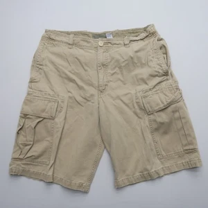 Old Navy Mens Y2K Cargo Pants Size 32 Beige Cotton Army Casual Work 10.5"L - Picture 1 of 8