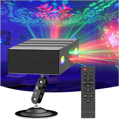 Party Lights,Disco DJ Strobe Light Rave Stage Projector light, Black  - Image 1 of 4