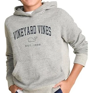 NWT Boy's Vineyard Vines Sun-Washed Graphic Hoodie Size L (16) Grey - Picture 1 of 5