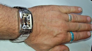 Retro Art Deco Mens Watch Well Made Hunky Tank Fits 7.40-8.20" Looks Runs Great - Picture 1 of 13