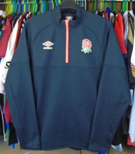 ENGLAND 2022 UMBRO RUGBY TRAINING 1/4 ZIP SWEATSHIRT JUMPER TOP MEDIUM - Bild 1 von 5