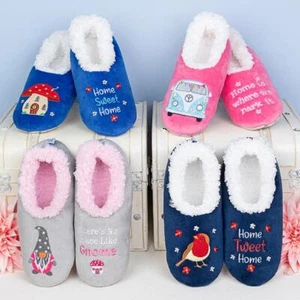 Snoozies Pairables Home Sweet Home & Park it Ladies Slippers sizes 3-9 UK - Picture 1 of 7