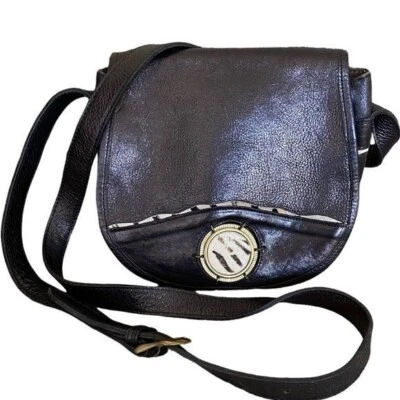 Bandolera de cuero marrón chocolate de Linea Pelle Foto 1 de 4