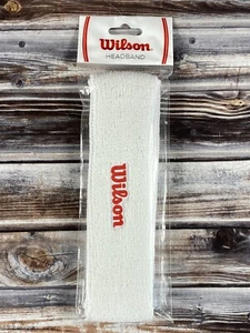 Wilson Red on White Headband Sweatband - New in Package - Picture 1 of 2