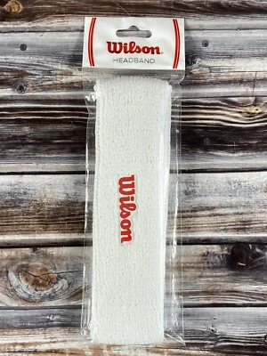 Wilson Red on White Headband Sweatband - New in Package - Image 1 of 2