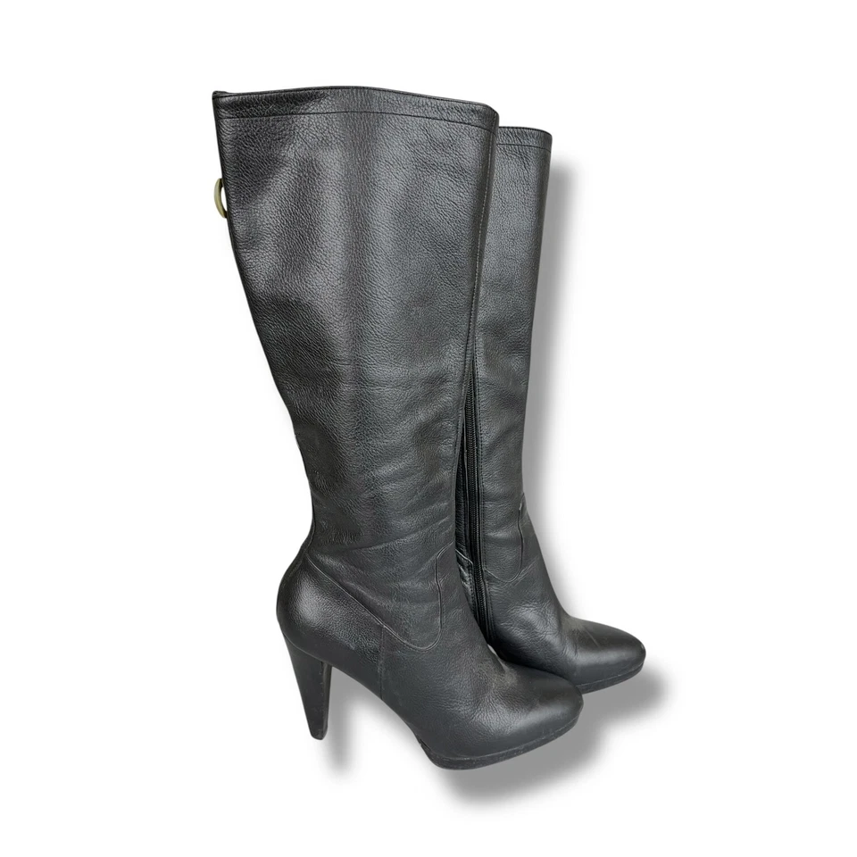 Botas hasta la rodilla Banana Republic para mujer talla 8,5 de cuero negro Foto 1 de 4