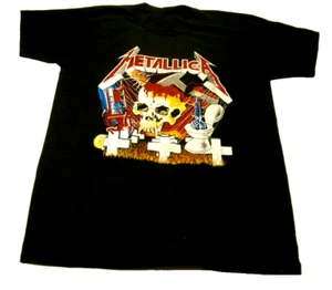 VTG METALLICA 80s CRASH COURSE IN BRAIN SURGERY CONCERT GRAPHIC T-SHIRT-READ - Picture 1 of 15