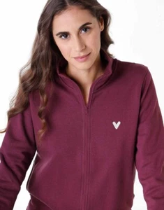 Lovable tuta donna completa pigiama in felpa di cotone manica lunga con zip - Imagen 1 de 3