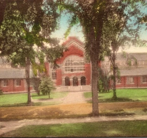 1938 Alumni Gymnasium Dartmouth College New Hampshire NH Hand Colored Postcard - Picture 1 of 3