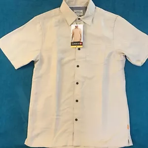 Camisa Quiksilver Para Hombre Bronceada Waterman Calce Cómodo Bordada S/S Talla Pequeña S - Imagen 1 de 14